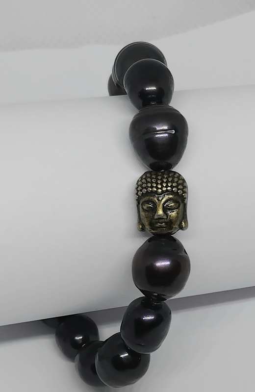 Genuine Black Pearl Bracelet - Huge Pearls!