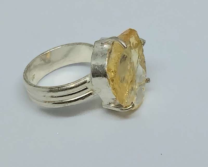 Genuine Rough Citrine Ring - Stone of Abundance