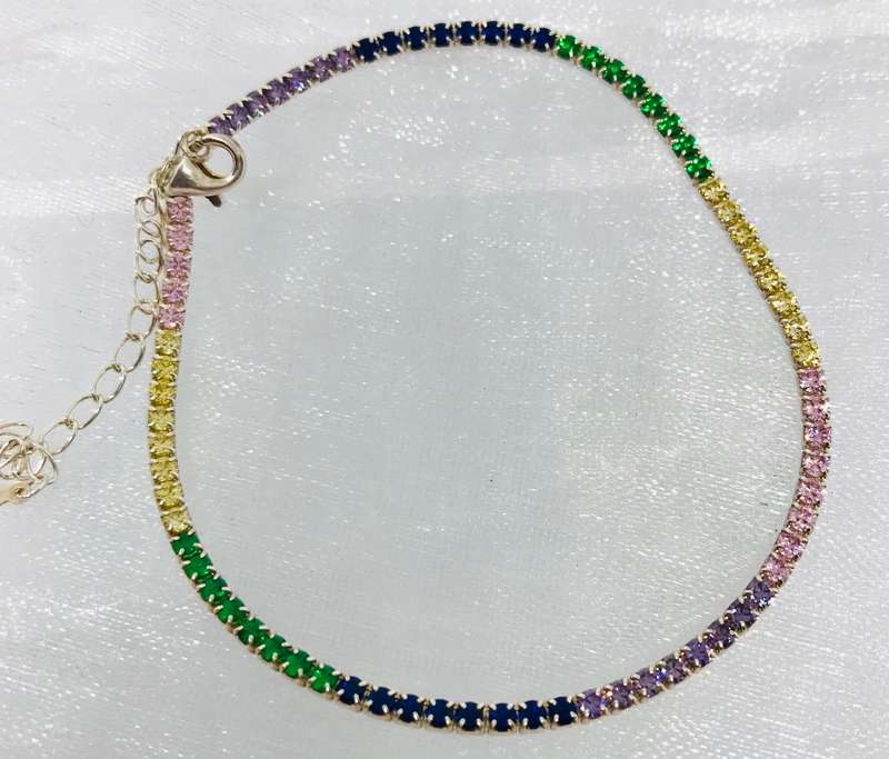 Sterling Silver Rainbow Tennis Bracelet - Soo pretty!!