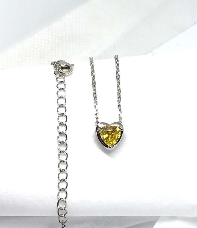 Floating Heart Sterling Silver Necklace