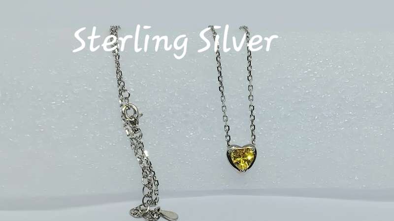 Floating Heart Sterling Silver Necklace