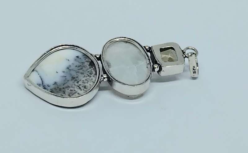 Dendritic Opal Pendant - Free Chain!