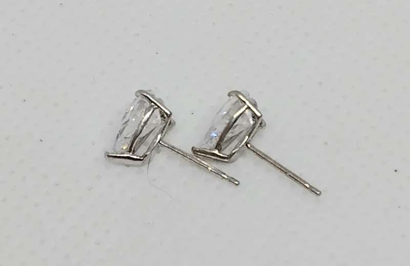 Pear CZ Sterling Silver Earrings
