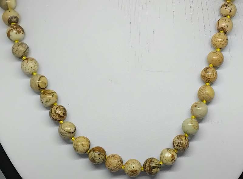 Picture Jasper Semi Precious Stone Necklace