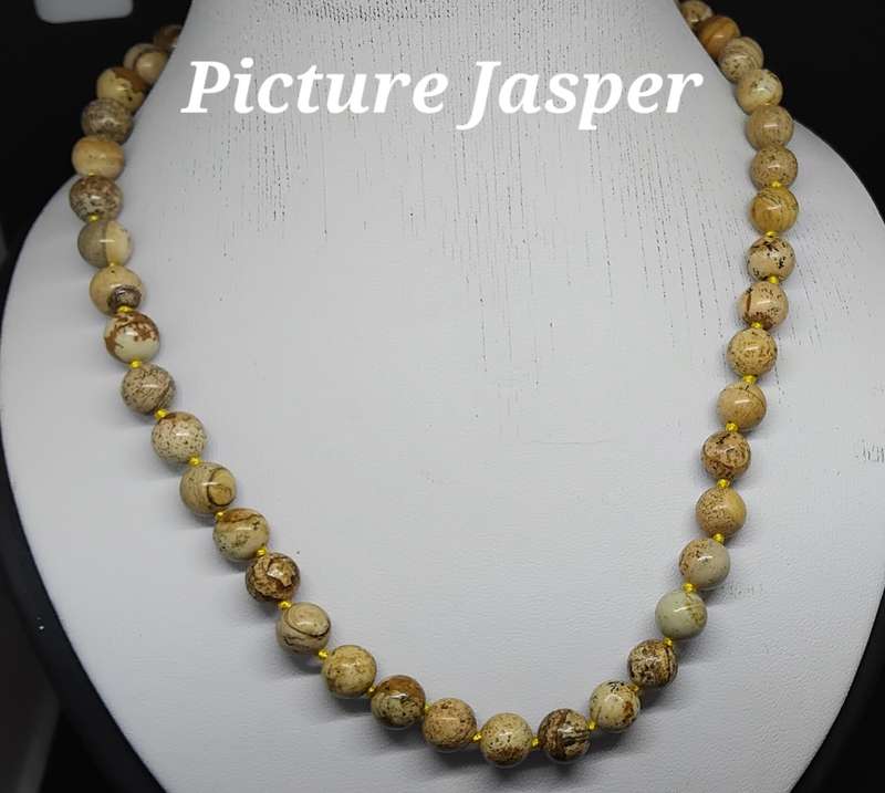 Picture Jasper Semi Precious Stone Necklace