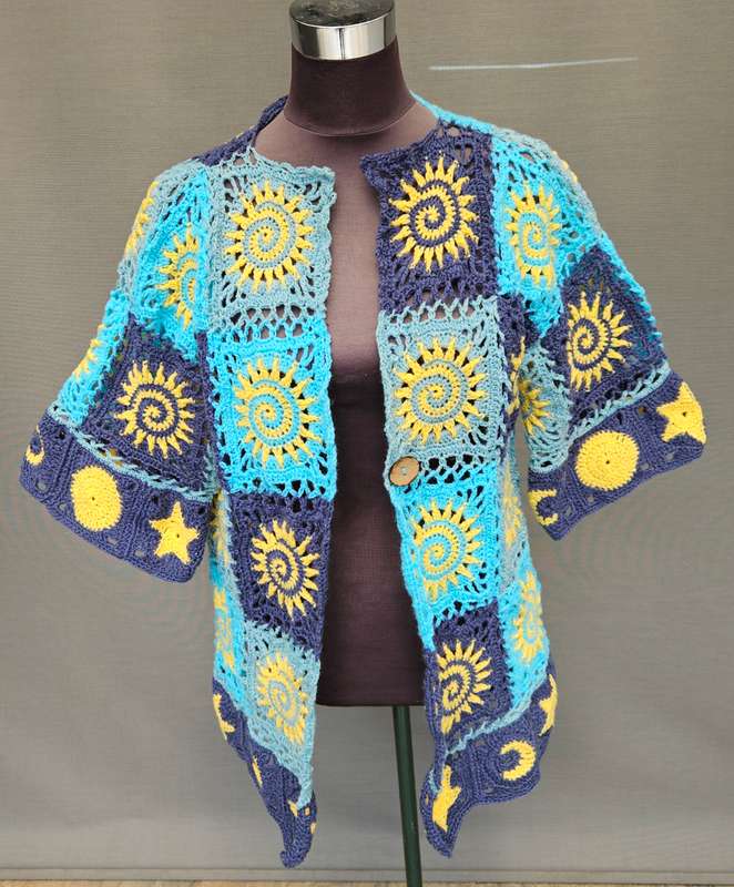 Handmade crochet jacket, size 38, new