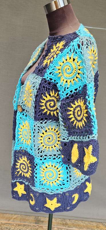 Handmade crochet jacket, size 38, new