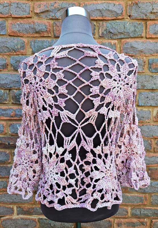 Handmade crochet cotton top, size 36/38, new