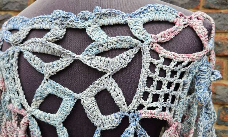 Handmade crochet cotton top, size 36/38, new