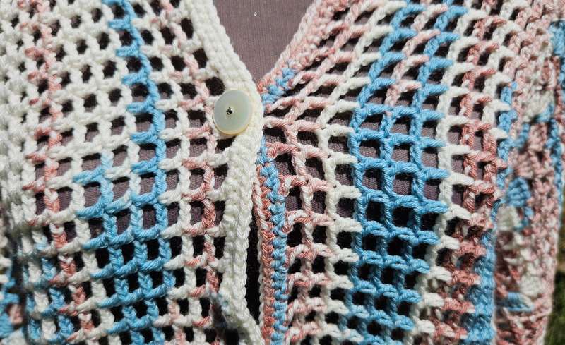 Handmade crochet lightweight cardigan, size 36-40, new