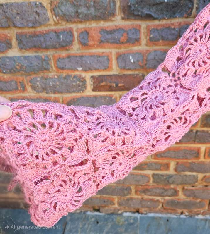 Handmade crochet lightweight jersey top, size 36-38