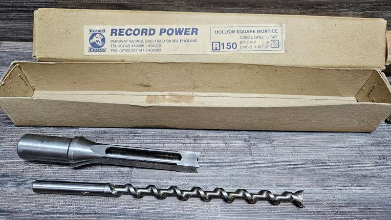 5X Record Power Morticer Chisels a & Bits, Made in England