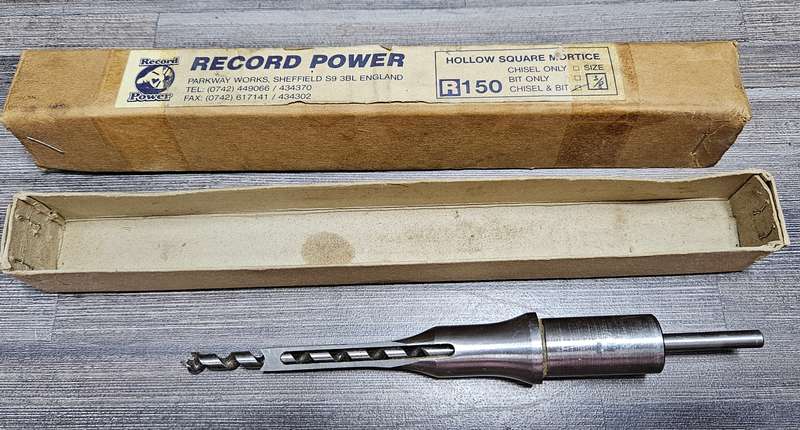 5X Record Power Morticer Chisels a & Bits, Made in England