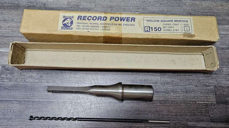 5X Record Power Morticer Chisels a & Bits, Made in England