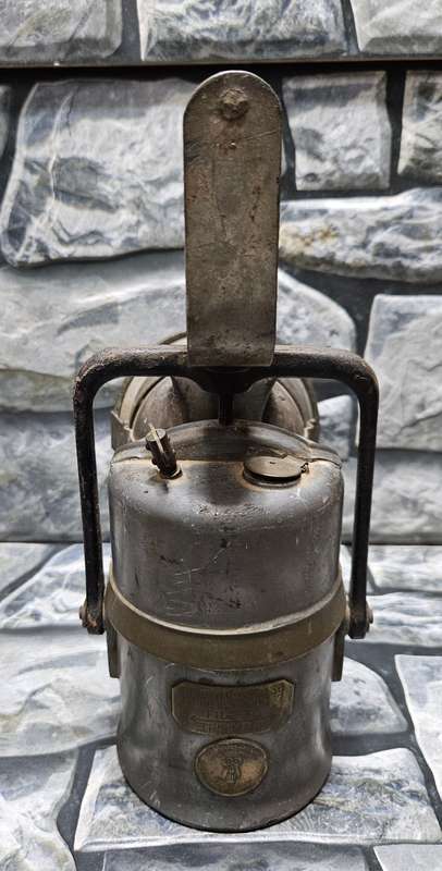The Premier Lamp,Made in England, Crestell Engineering, owl logo, carbide lamp/handheld railway lamp