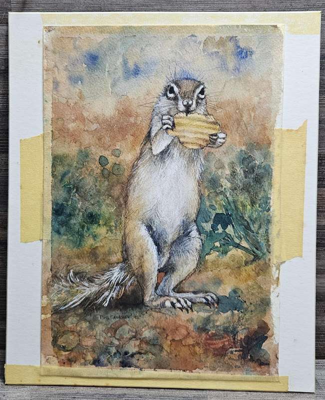 Charming original Rina Stutzer watercolour painting