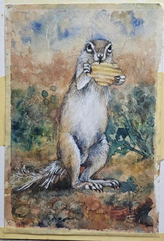 Charming original Rina Stutzer watercolour painting