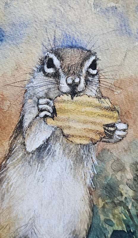 Charming original Rina Stutzer watercolour painting