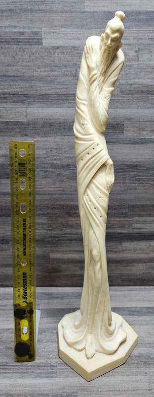 Tall vintage oriental resin figurine - C Gounaris