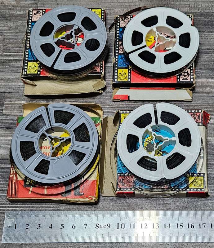 4X vintage children's movie reels