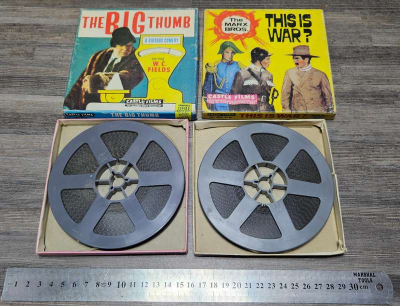 4X vintage movie reels