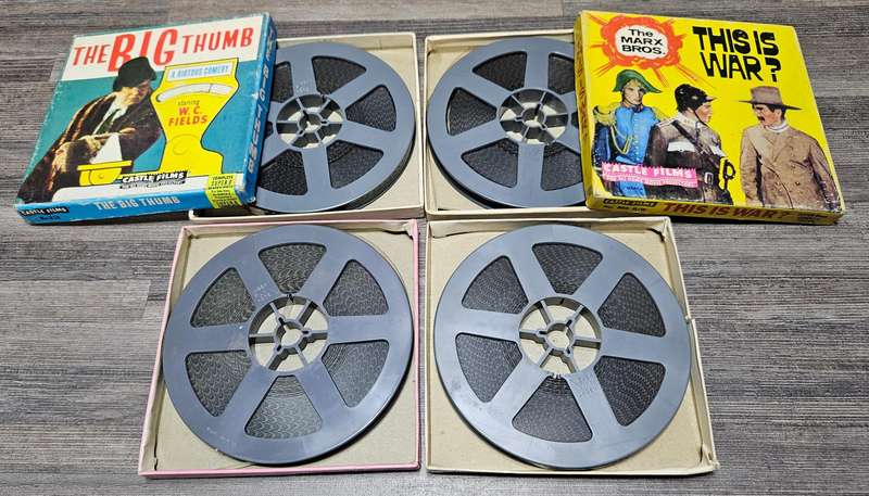 4X vintage movie reels