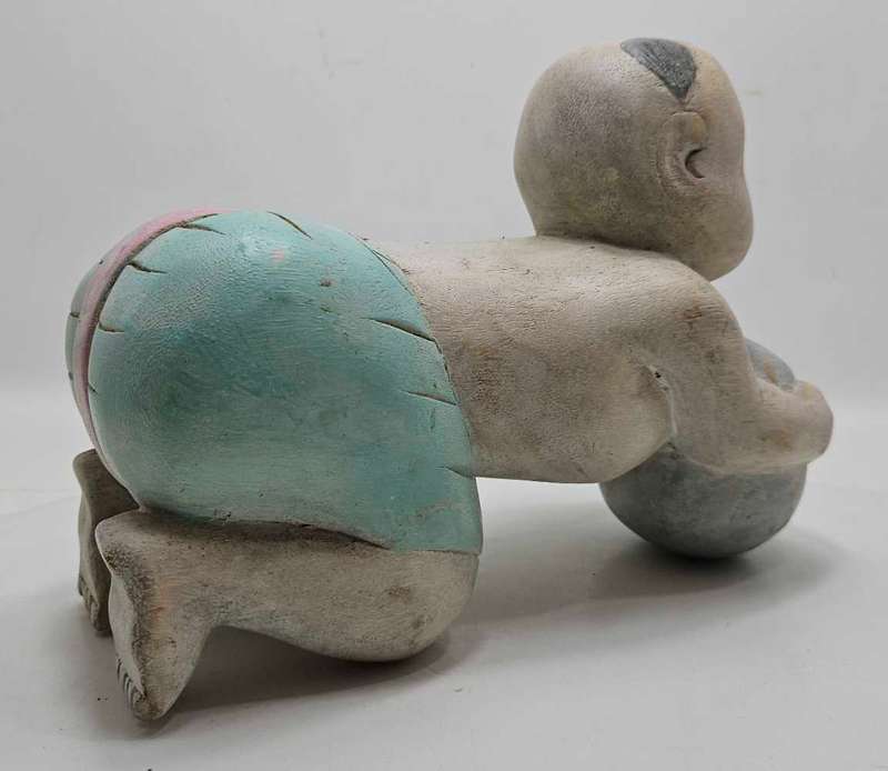 Antique Asian Boy "Karako" with Ball