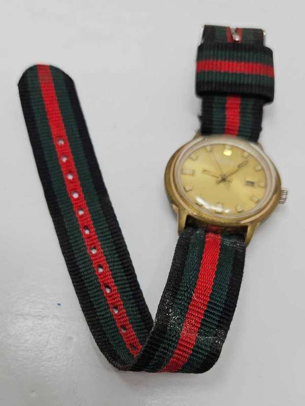 Vintage working Swiss Oris watch with military strap