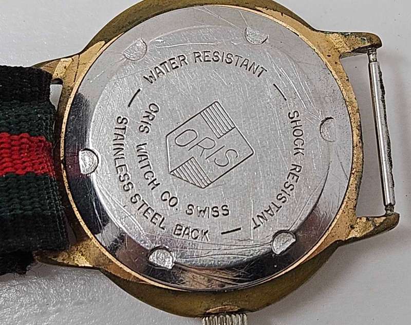 Vintage working Swiss Oris watch with military strap