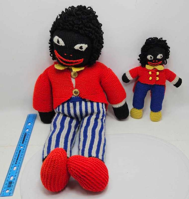 2X vintage knitted dolls