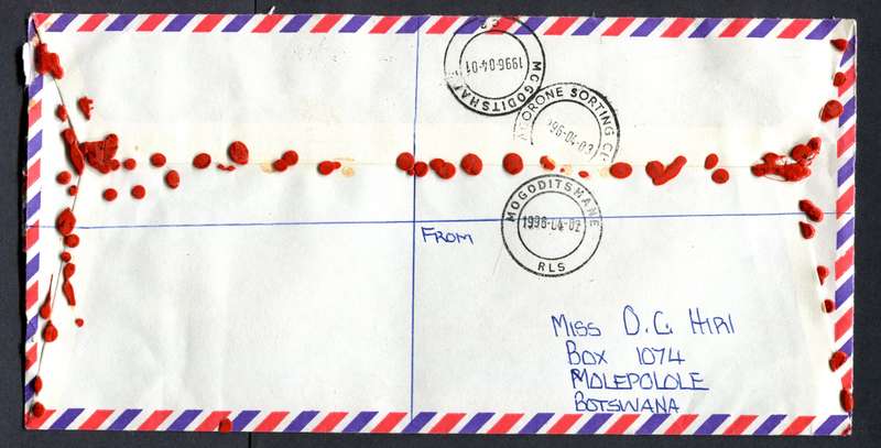 Botswana - "Maxi" Size Registered Cover