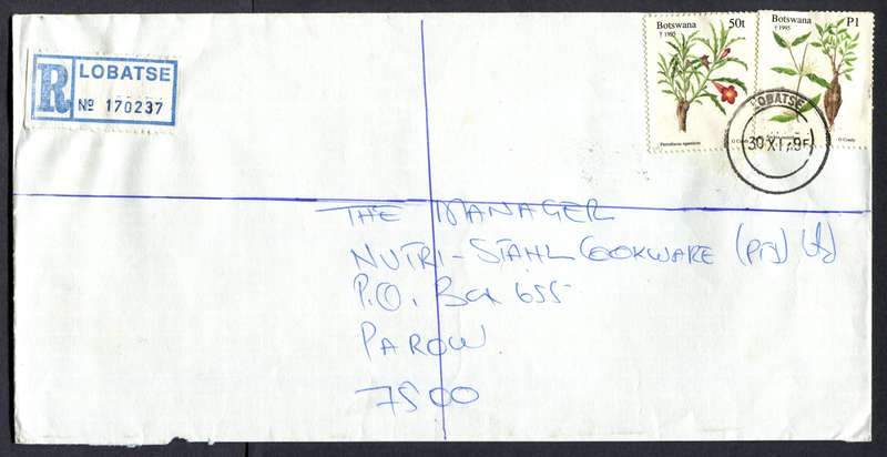 Botswana - "Maxi" Size Registered Cover