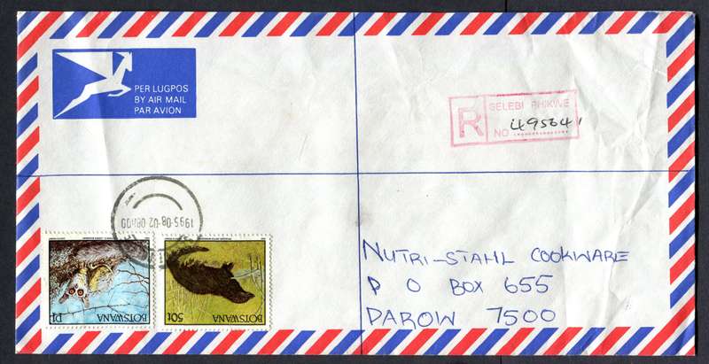 Botswana - "Maxi" Size Registered Cover