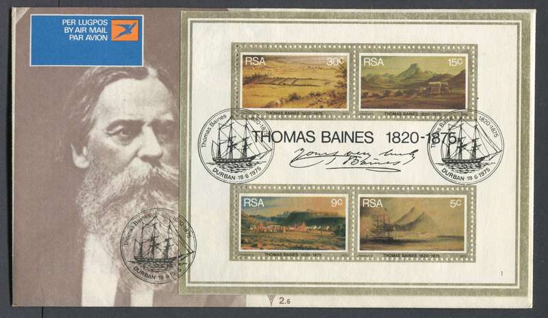 RSA - Miniature Sheet FDC No 2.6 - 1975