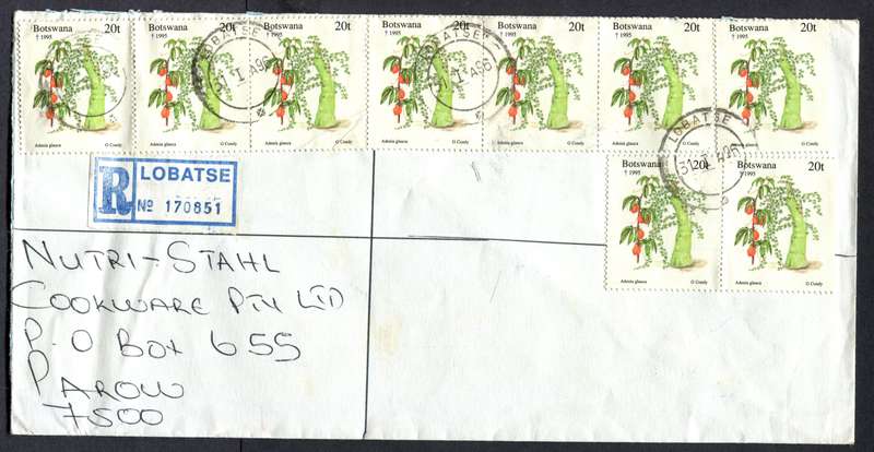 Botswana - "Maxi" Size Registered Cover