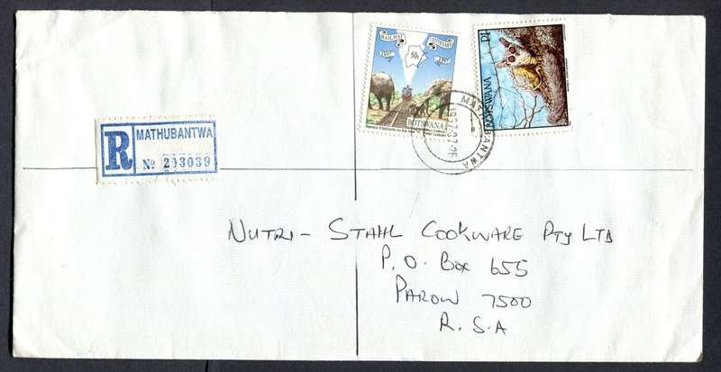 Botswana - "Maxi" Size Registered Cover