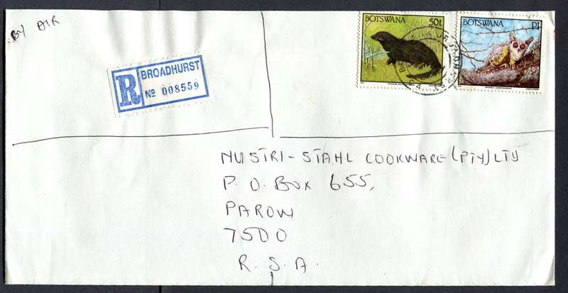 Botswana - "Maxi" Size Registered Cover