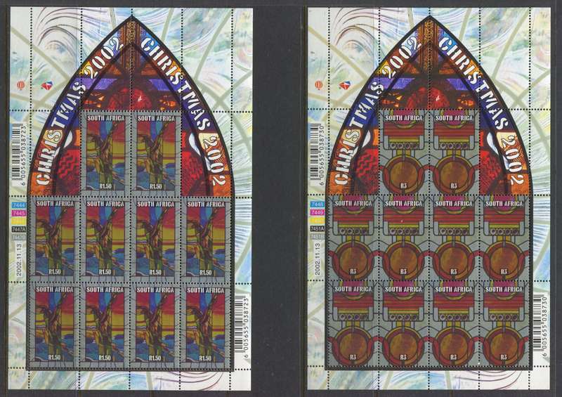 RSA - Set of 2 Sheets of 10 - 2002 - MNH