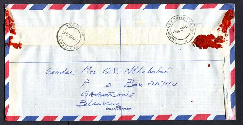 Botswana - "Maxi" Size Registered Cover