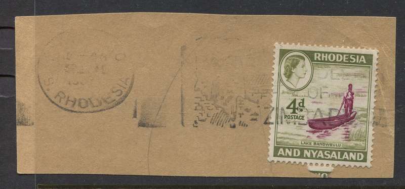 Rhodesia and Nyasaland - Used On Piece