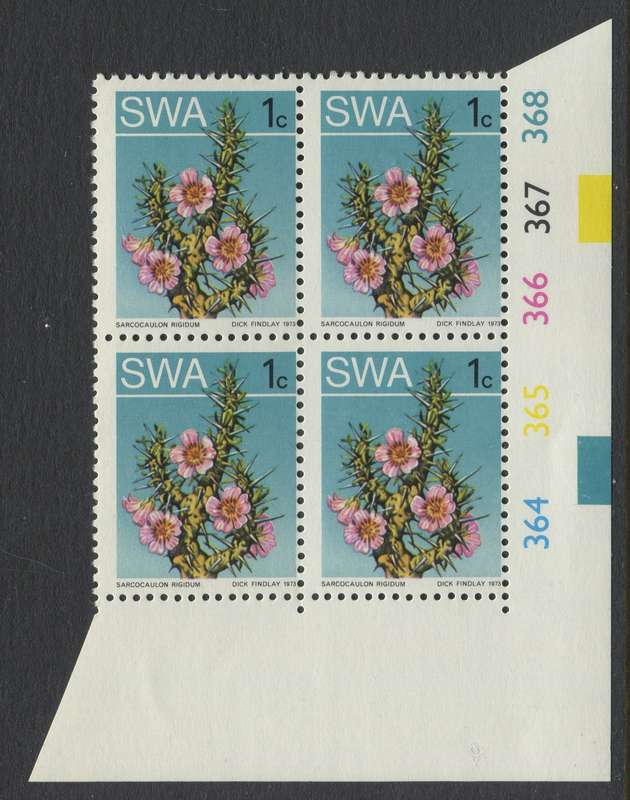 SWA - Minor Perforation Shift - Control Block Of 4 - 1973 - MNH