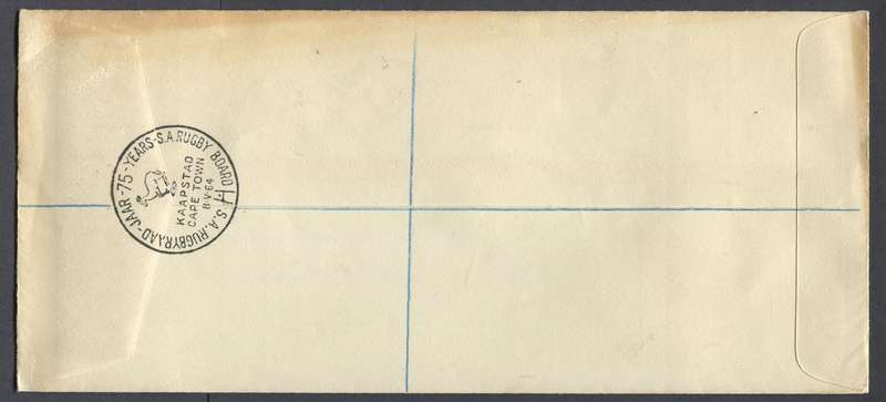RSA - Cover Registered At Cape Town Post Office