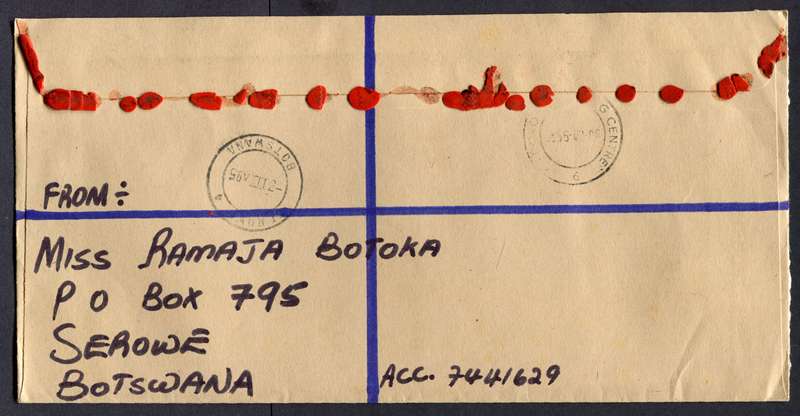 Botswana - "Maxi" Size Registered Cover