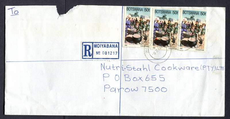 Botswana - "Maxi" Size Registered Cover