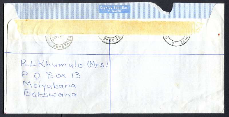 Botswana - "Maxi" Size Registered Cover
