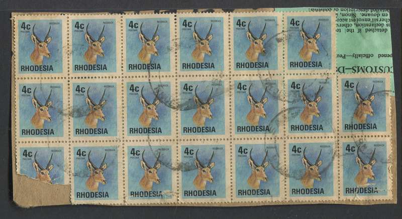 Rhodesia - Used On Piece