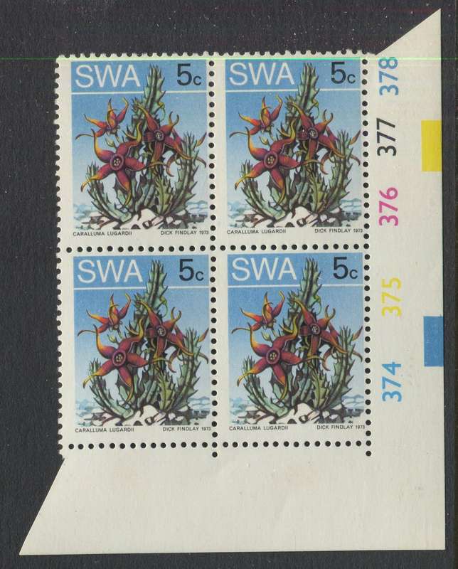 SWA - Minor Perforation Shift - Control Block Of 4 - 1973 - MNH