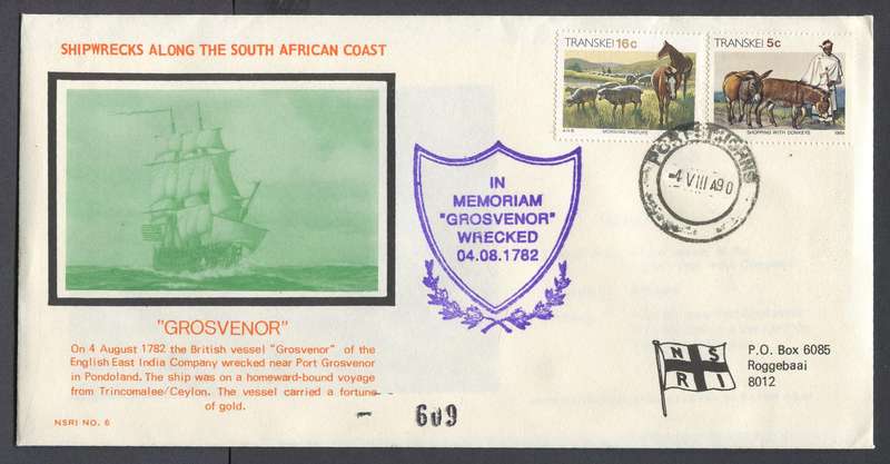 RSA - Shipwrecks - Commemorative Cover - no 6
