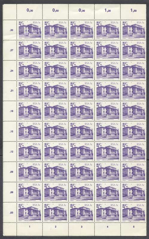 RSA - 1 Full Sheet of 100 - 1982/5 - MNH