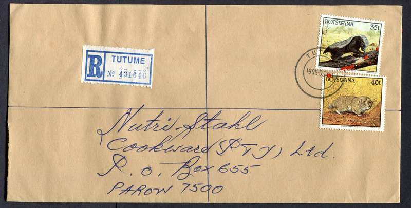 Botswana - "Maxi" Size Registered Cover